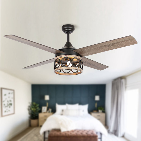 Laurel Foundry Modern Farmhouse Strasser 52'' Ceiling Fan with Light Kit & Reviews Wayfair